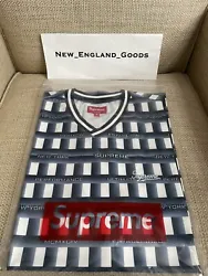 Supreme Grid Soccer Jersey Navy Blue SS20 (Medium). - Brand new and still in packaging. - Shipped out within 24 hours...