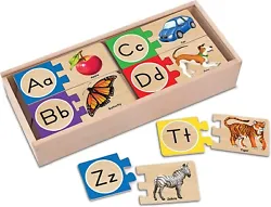 GIFT FOR KIDS 4 TO 6: This puzzle is an exceptional gift for kids ages 4 to 6 years. This alphabet wooden puzzle...