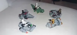 LEGO STAR WARS lot  Set 5 vaisseaux  lego et 5 figurines vendus sans boites et sans notices   Vous achetez ce qui est...