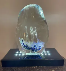 Large Rebecca Stewart Glass Lighted Sculpture 1992. Rebcca Stewart is actually credited with being the first to create...