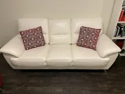 Leather white Couch.