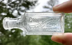 Antique COOK & DUNN - DRUGS & JEWELRY - HOBSON, MONT western drugstore bottle. It measures approx. 3