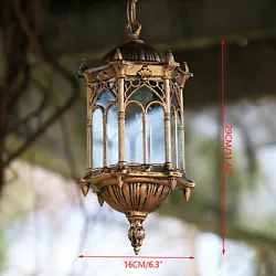 Waterproof Outdoor Hanging Light Bronze Exterior Wall Lantern Pendant Lamp Decor Specification: Type: Waterproof...