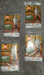 LOT OF 4X MERGENCY HOODED RAIN PONCHO, RAINCOAT, REUSABLE, UNISEX, NEW. Condition is 