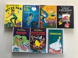 Lot Livres Walt Disney - La Bibliothèque Rose - Bambi - Peter Pan - Aristochats. Les Aventures de Peter PanBambi Le...