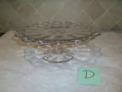 For sale is a BEAUTIFUL IMPERIAL OHIO GLASS CAKE PLATE in the CHOCHETED CRYSTAL pattern. It has pierced scalloped...