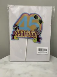 45th Birthday Cake Topper Party Back to The 80s Theme New. Quality Material: The 45 Birthday cake decoration is made of...