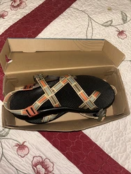 Chaco Z2 Classic Sandals Walking Brown & Tan check taod taupe Mens Size 13.