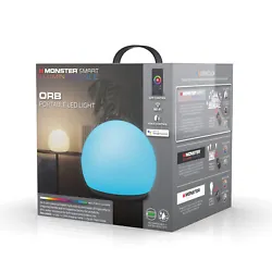 Includes: 1 x Orb, 1 x USB charging cable, 1 x Quick Start Guide. Multi-color and dimmable LED light effects.