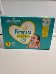 Baby Diapers Newborn/Size 1 (8-14 lb), 96 Count - Pampers Swaddlers. UNOPENED