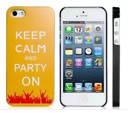 Superbe coque KEEP CALM AND PARTY ON compatible Iphone 5 et 5S.