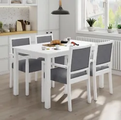 modern wood kitchen dining table and 5 set of chairs.