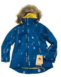 [Burton Girls Aubrey Parka Jacket. is waterproof and breathable for outstanding weather protection. 120G sleeves, and...