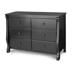 Delta children 6-drawer Dresser Greengyard Gold certified, Black. 6 spacious drawersSmooth metal drawer glide system...