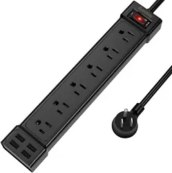 【7-Fold Protection】This multi strip outlet plugs with the integrated Circuit Breaker in this unit is specifically...