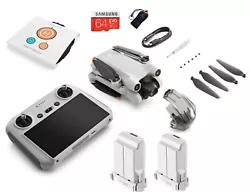 DJI Mini 3 Pro. Bundle includes Mini 3 pro RC. Spare Propellers (Pair). Extra STD Battery total of 2. Type-C to Type-C...