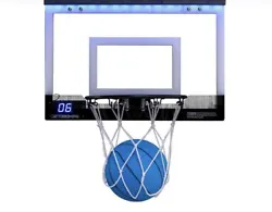 Turn your room into a basketball court with help from the Triumph Over-the-Door 18 in LED Mini Basketball Hoop. Triumph...