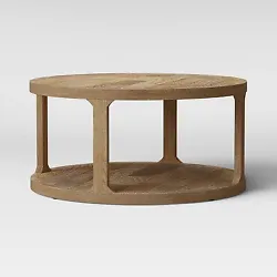 •Round coffee table gives your seating area a functional touch of style •Crafted from solid wood for lasting use...
