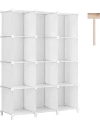 Cube Storage with Doors 12 Cube Organizer Bookcase Closet Shelves for Clothes US. Brand new