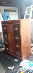 Art Deco Waterfall Dresser W/Hidden Compartment For Your Valuables. Just refinished (semi-gloss)