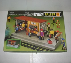 FALLER PLAYTRAIN. KIOSK STATION BAHNHOF. Faller #3651,Made in West Germany,ca 1978-1982. Compatible:FALLER...
