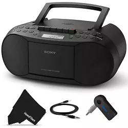 This Kit/Bundle includes: Sony Portable Boombox, AC Power Cord, Xtech Auxiliary Cable, CD Maintenance Kit & HeroFiber...