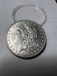 This 1900 Morgan Silver Dollar is a beautiful addition to any coin collection. Made of 90% silver, this circulated coin...
