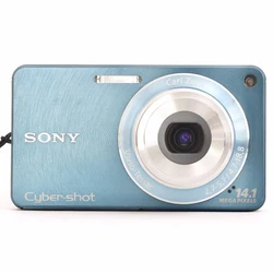 Sony Cyber-shot W350 14.1MP Digital Camera - Blue. Camera is tested and working. It is in good condition overall, the...