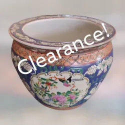 An elegant, high quality Chinese porcelain fishbowl with. Oriental Fish Bowl Planter. Each vase is hand painted on both...