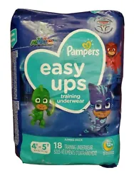 Pampers PJ Masks Easy Ups Training Underwear for Boys • 4T -5T • 18 ct.. Condition is New.