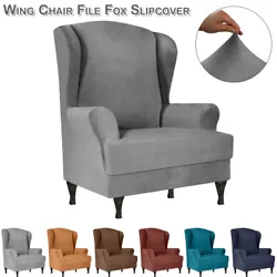 2 Piece included(chair cover 1+seat cover 1). Compared with 1 piece wing chair cover, there is one more cushion cover....