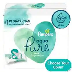 Thats why we made Pampers Aqua Pure Wipes - our only wipe made with 99% pure water and a touch of premium cotton. Thats...