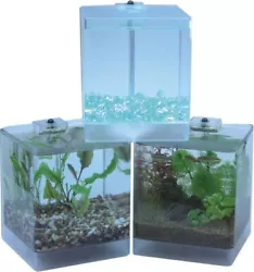 PERFECT NEW AA AQUA BOX BETTA FISH TANK AQUARIUM 1.3L CUBE SHAPE. The Aqua Boxes are entertaining, artistic and...