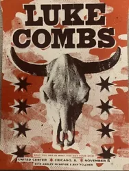 These hand screen printed posters were sold at the November 5th Luke Combs concert in Chicago. This poster is in...