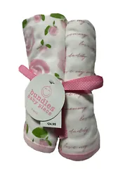 Bundles Baby Place 2 Pack Rose Mist Baby Girl Blankets.