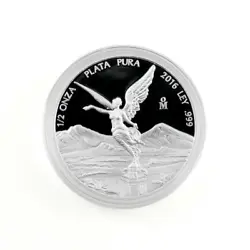 Low mintage proof strike - Brand New and Sealed in airtight mint-sealed capsule! 1/2 oz Proof silver Libertad coin.