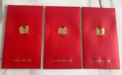 3 Envelopes Louis Vuitton . Chinese New Year . Nouvel An Chinois 18cmX 10,5cm