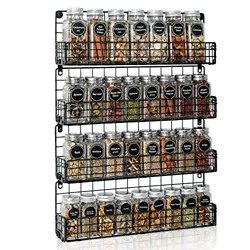 Let’s fully enjoy the fun of cooking, the reasonable design allows for this 4-tier wall mounted spice rack shelf...
