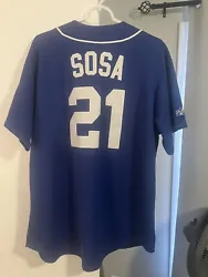 Used Chicago Cubs Sammy Sosa Jersey.
