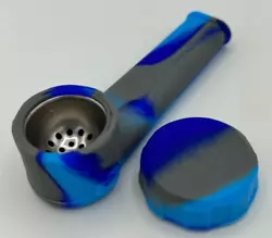 Our other bowls WILL NOT fit this pipe. Keep your secrets safe. GLASS Bowl with Single Hole. Light Blue, Grey, blue.