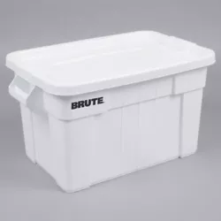 Capacity: 20 Gallon. Containers stack securely for efficient use of space. Color: White.