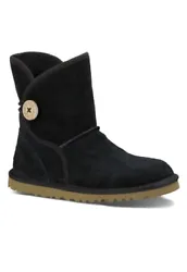 UGG Toddler Kids Girls 8 Leona Solid Black Slip On Boots Casual Mild Weather. Brand new without boxInner sole is...