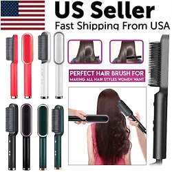 💇‍♀️Combines Straightening Comb And Iron - Our Hair Straightener is a 2 in 1 hair styling tool, combining hair...
