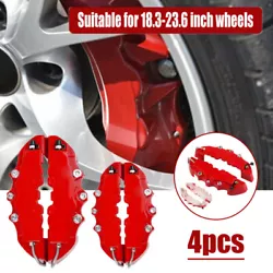 4 Pcs 3D Style Brake Caliper Covers Universal Car Disc Front Rear Kits. Basically as long as the brake disc cover size...