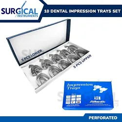 10 Impression Trays Set Perforated In A Beautiful Box. It is normal to get foggy when put inside the mouth. Its...