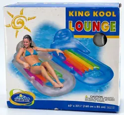 Vtg King Kool Lounge - The Wet Set Intex 2003 Pool Float INFLATABLE NOS Rainbow interior / silver exterior trim. Item...