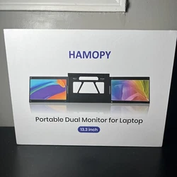 HAMOPY Portable Dual Monitor for Laptop 13.3 inch NEW**. OPEN BOX NEW
