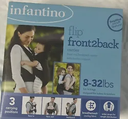 Infantino Flip Front Front2back Baby Carrier 3 Positions, Simplified On/Off. New