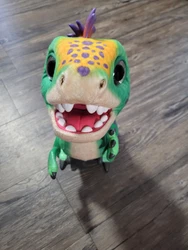 Fur Real Friends Munchin Baby T Rex Interactive Talking Toy Pet Dinosaur Raptor. In working condition.