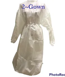 2~ Level 2 Disposable Isolation Gowns white OSFM.